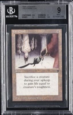 1994 マジック:ザ・ギャザリング レジェンズ ライフ チゼル U A BGS 9 海外 即決 — 1/3