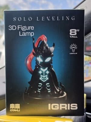 俺だけレベルアップな件3D フィギュア Desk Lamp Lights Up 8” Tall IGRIS by OTAKU - NEW NIB 海外 即決 — 1/6
