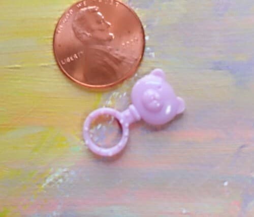 Kelly Krissy Happy Family Doll アクセサリー *ラベンダー色のテディベア代替玩具ラトル* 海外 即決 — 1/3