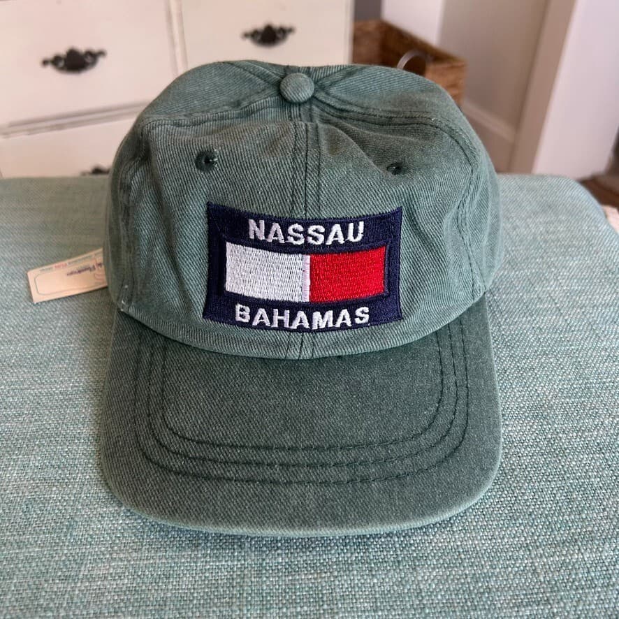NWT Vintage Head Shot キャップ by KC キャップs Nassau Bahamas Patch Hat Green Beach Travel 海外 即決 — 1/10
