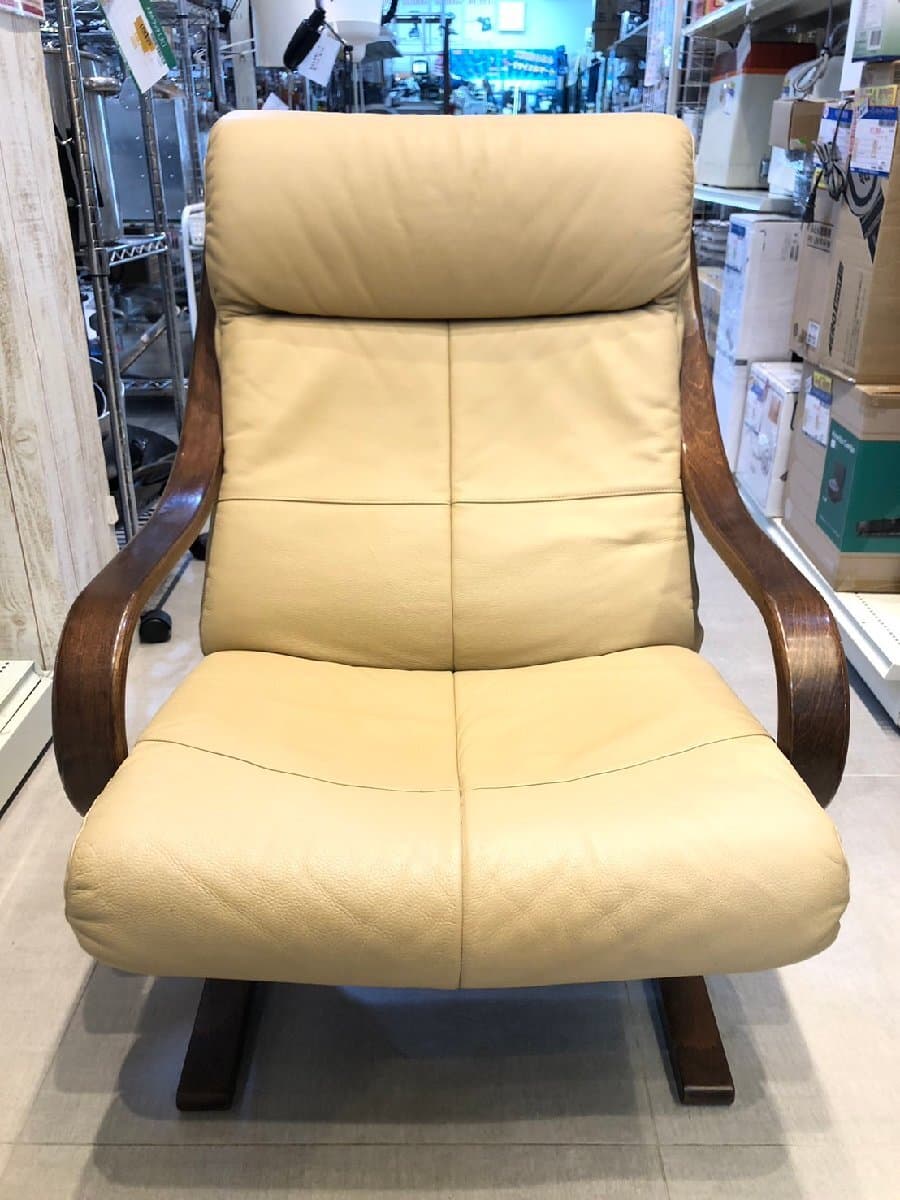 ◆【引取限定!!長野県諏訪市】富士ファニチア? 一人掛けソファ 1P シングルソファ 家具 インテリア 中古 現状◆22402★ — 1/10