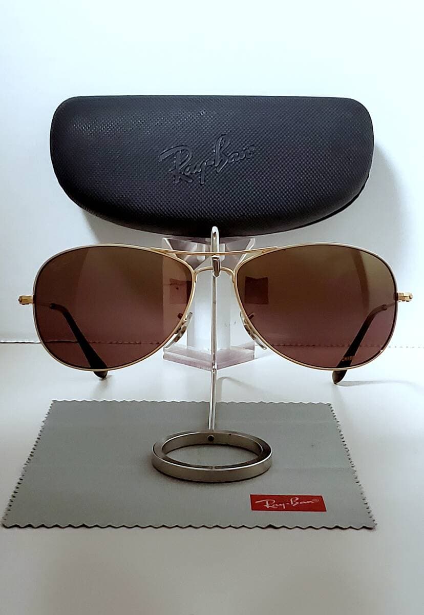 Ray-Ban高性能偏光レンズCHROMANCEサングラス「RB3562 POLARIZED」イタリア製メタルフレーム眼鏡クロマンスミラーレンズ純正ケースAVIATOR — 1/10
