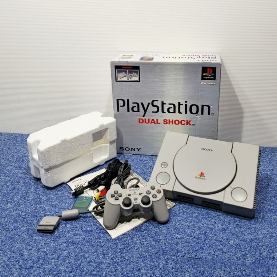 ソニーSONY 純プレイステーション PS1ゲーム機 PlayStation 型番SCPH-7000 箱付きの完品セット/希少品/動作確認済み(I-50) — 1/10