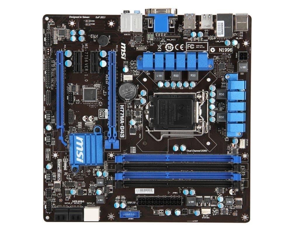 美品 MSI H77MA-G43 マザーボード Intel H77 LGA 1155 Micro ATX メモリ最大32G対応 保証あり — 1/3