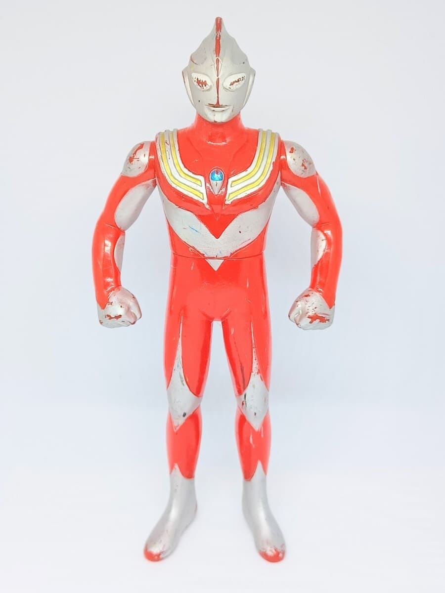 旧サイズ ウルトラマンティガ パワータイプ 16cm ソフビ フィギュア ウルトラヒーローシリーズ ウルトラ怪獣 当時物 絶版 — 1/3
