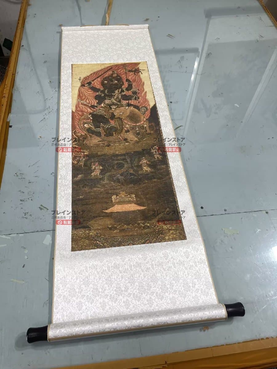 大威徳明王像 仏画 高精細複製 絹本 掛軸 仏教美術 密教 インテリア 仏間飾り — 1/8