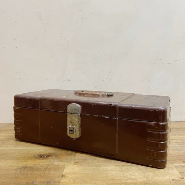 アメリカ ヴィンテージ ツールボックス 道具入れ TOOLBOX ガレージ キャンプ アウトドア 収納 インテリア アメリカン雑貨 【B8764】 — 1/9