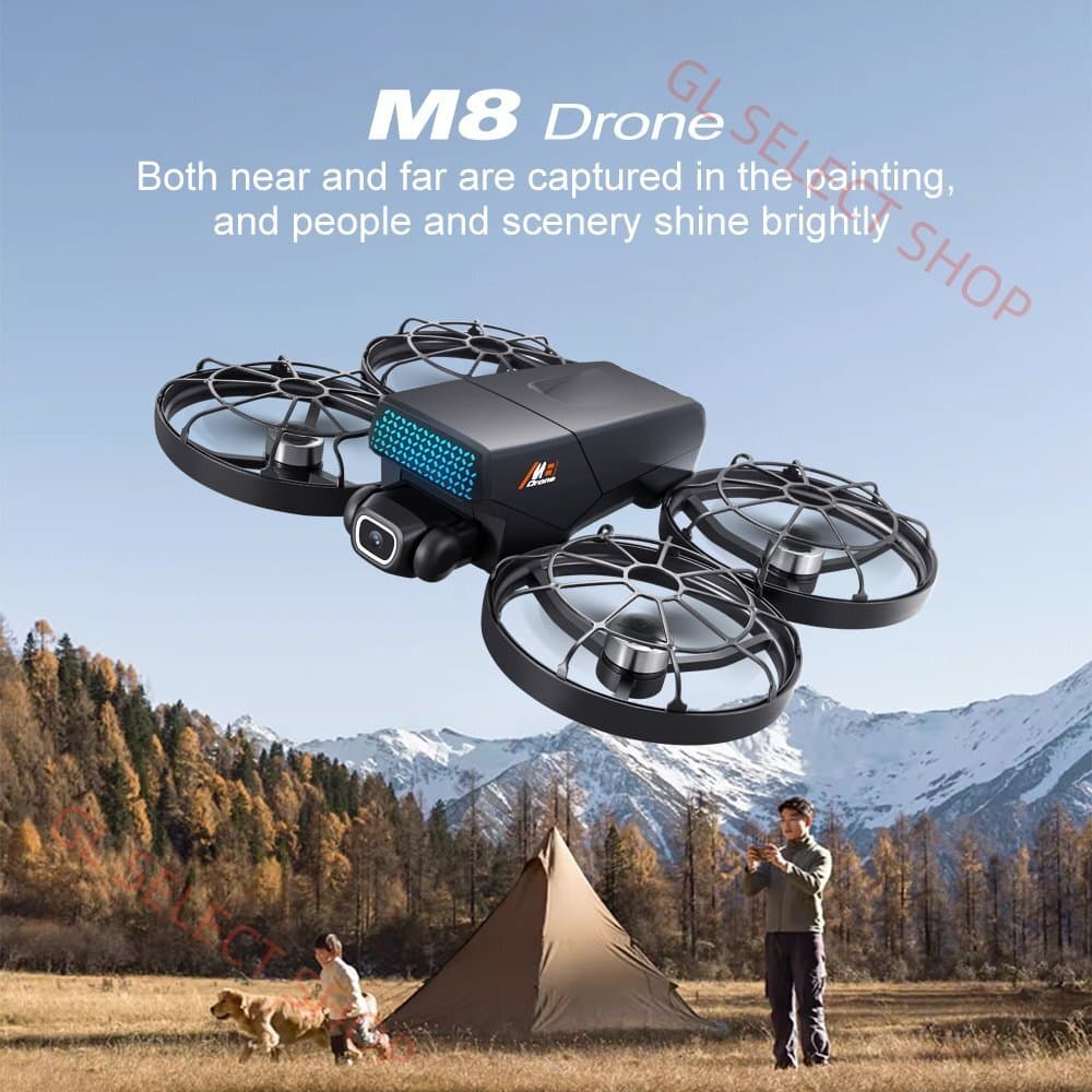 M8 ドローン 電動可動カメラ搭載、ブラシレスモーター、5K 高画質、4.3インチスクリーン,Wi-Fi 接続、高度ホールド機能付き — 1/10