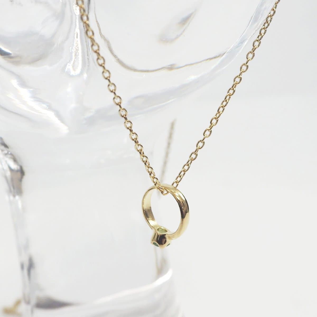 【定形外送料無料】USED品・保管品 ジュエリーマキ JEWELRY MAKI SILVER925 × K18 ペンダント リングデザイン ネックレス 本体のみ — 1/10