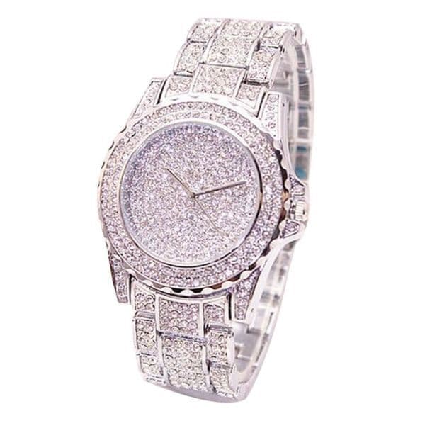 新品 プラチナptp/platinum plated ダイヤモンドcz 腕時計ブレスレット バングル ウォッチ 上質 質感 高級感 高品質 大人気 格安 男女兼用 — 1/1