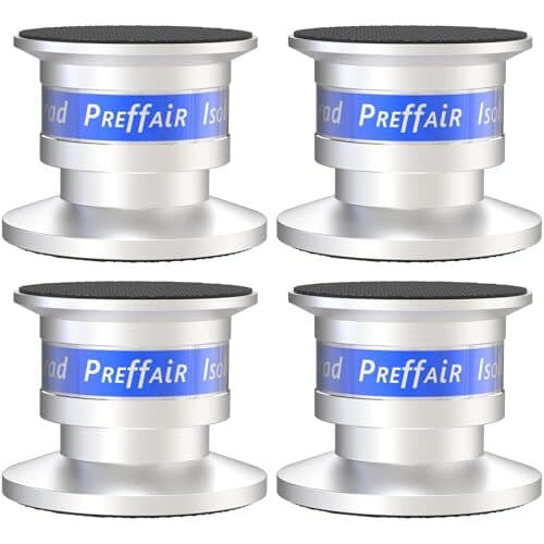 Preffair スピーカー スパイク インシュレータスピーカースタンド オーディオインシュレータースピーカースタンド 高さ調mm — 1/7