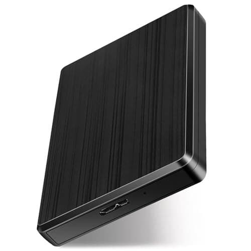 「整備済み」外付けハードディスク ポータブル 超薄 外付けHDD USB3.0 大容量 PC/Mac/PS5/テレビ録画対応 オn — 1/9