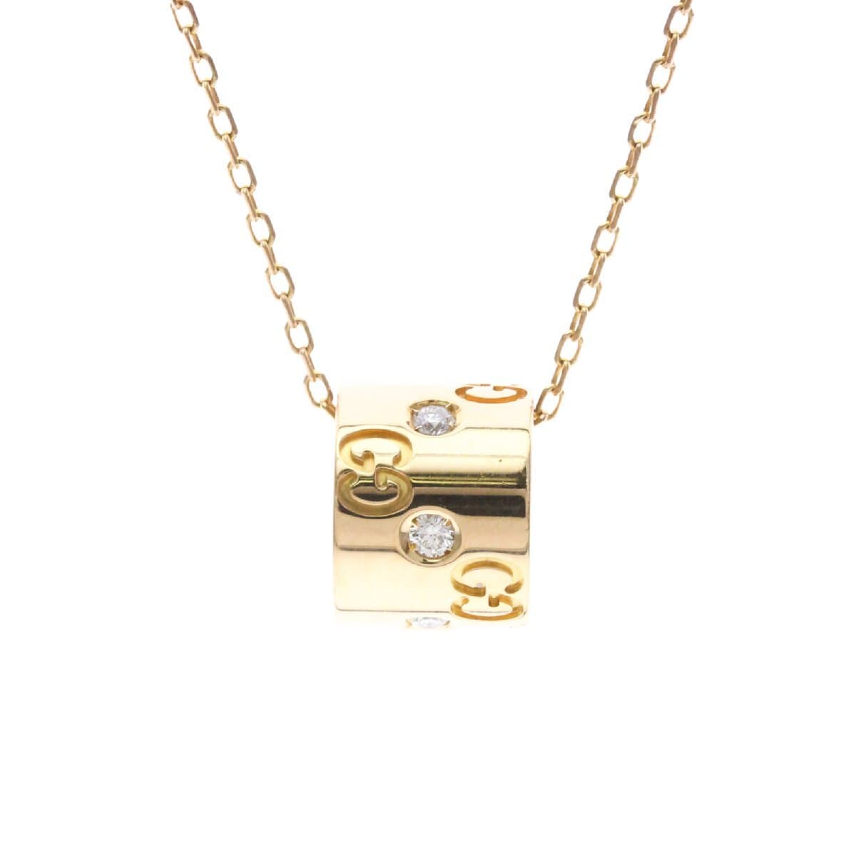 グッチ(Gucci) K18ピンクゴールド(K18PG) ダイヤモンド レディース,メンズ ファッション ペンダントネックレス — 1/10