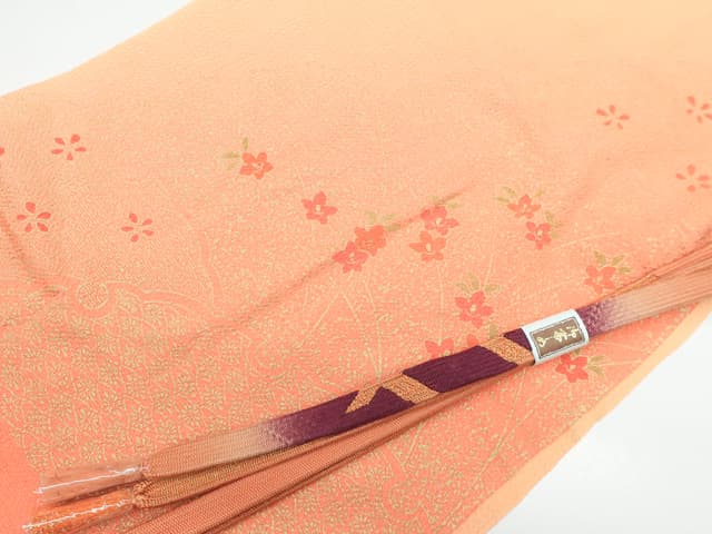 《京都一輝堂》【着物】和装小物 帯締め帯揚げセット 高麗組 金糸 ぼかし 花文 24w-10968 — 1/8