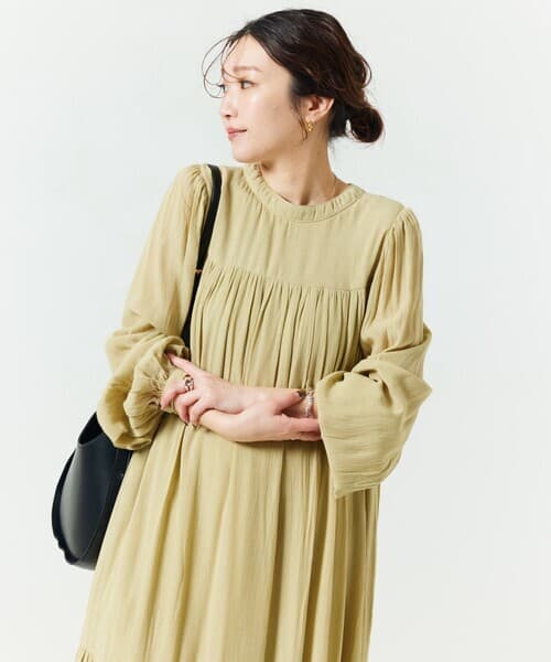 「FREAK'S STORE」 長袖ワンピース MEDIUM ベージュ レディース — 1/9