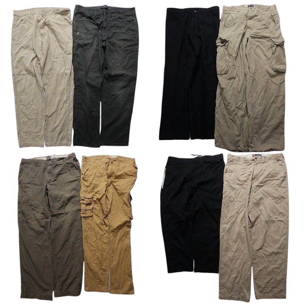 古着卸 まとめ売り ブランド パンツ 8枚セット ( メンズ 36 ) GAP リーバイス チャップス コロンビア REI 中古 古着 NH9134 — 1/6