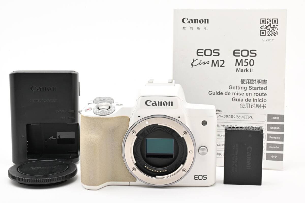 CANON キヤノン EOS Kiss M2 ボディ ホワイト ミラーレス #G262 — 1/10