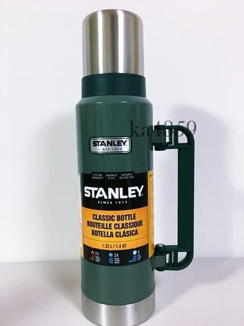 新品 旧ロゴ 希少 STANLEYスタンレー★クラシック 真空ボトル 1.32L グリーン 1.4QT Classic Vacuum Bottle★水筒/バキュームボトル/魔法瓶 — 1/6