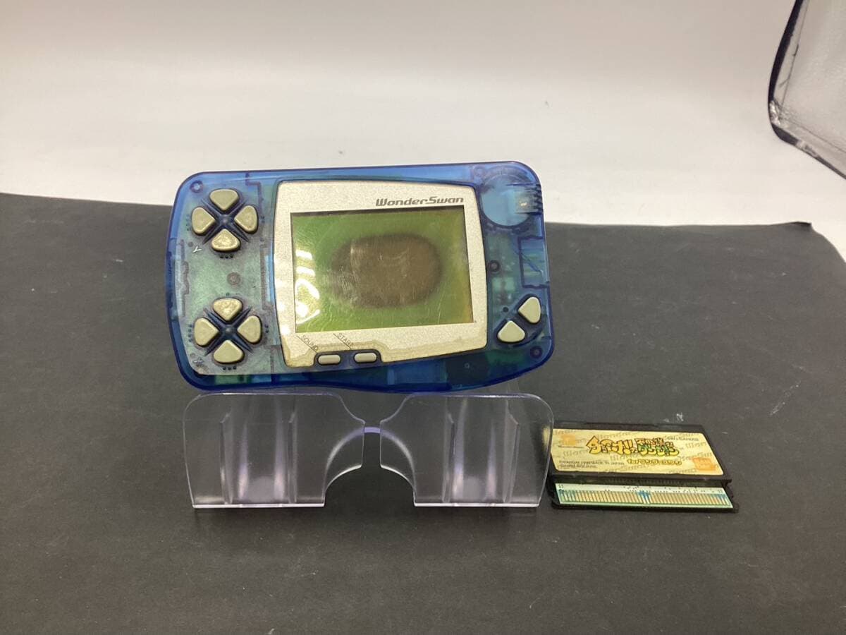 【8536】 ワンダースワン 本体 スケルトンブルー BANDAI バンダイ WonderSwan レトロゲーム 携帯ゲーム機 チョコボ ソフト ジャンク — 1/7