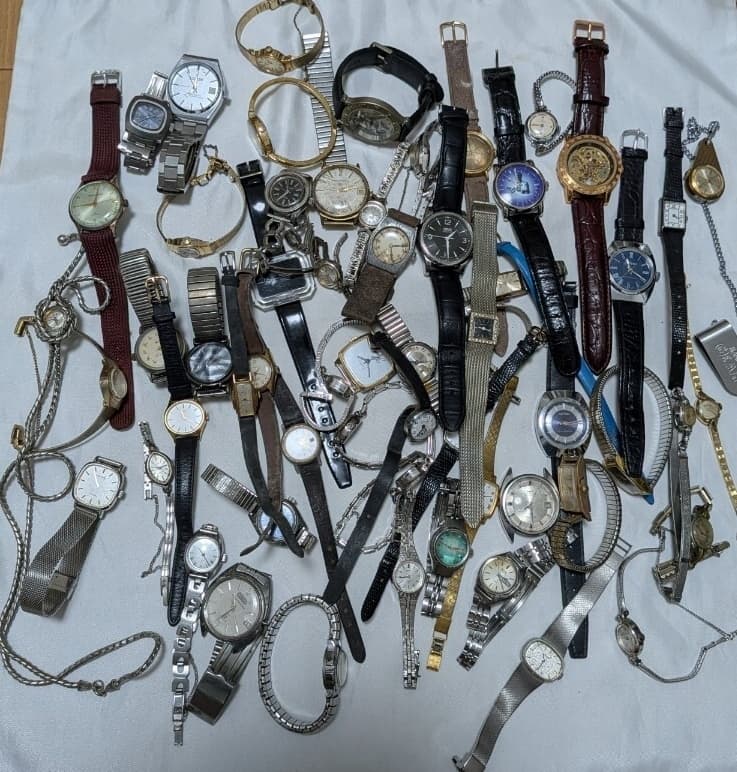 【1円〜】機械式のみ 大量 腕時計 60本 ORIS クラシック デイト BULOVA 10KGF SEIKO CITIZEN WALTHAM Orient TECHNOS Sky Light等 — 1/10