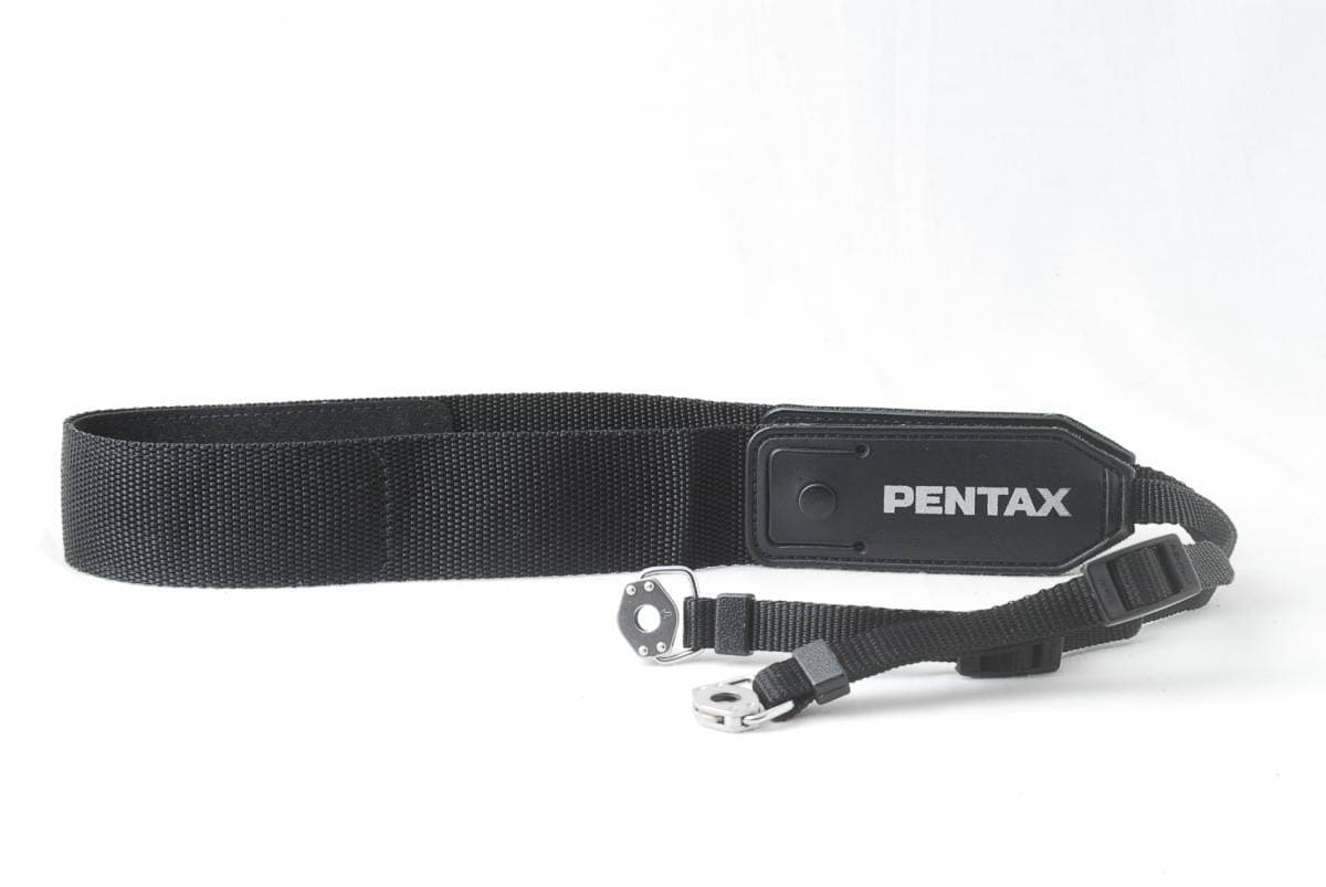 ☆Pentax ペンタックス 67/645用 カメラ ストラップ 黒色(ブラック)×シルバー 金具付き フィルム 中判 純正 ショルダー Camera Strap ☆ — 1/3