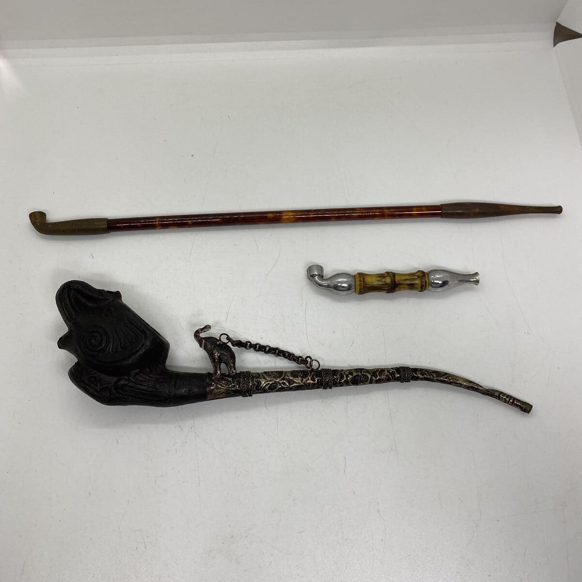 c*★中古品 キセル まとめて3点セット パイプ 喫煙具 喫煙グッズ アンティーク レトロ 煙管 時代物 骨董 コレクション★ — 1/7