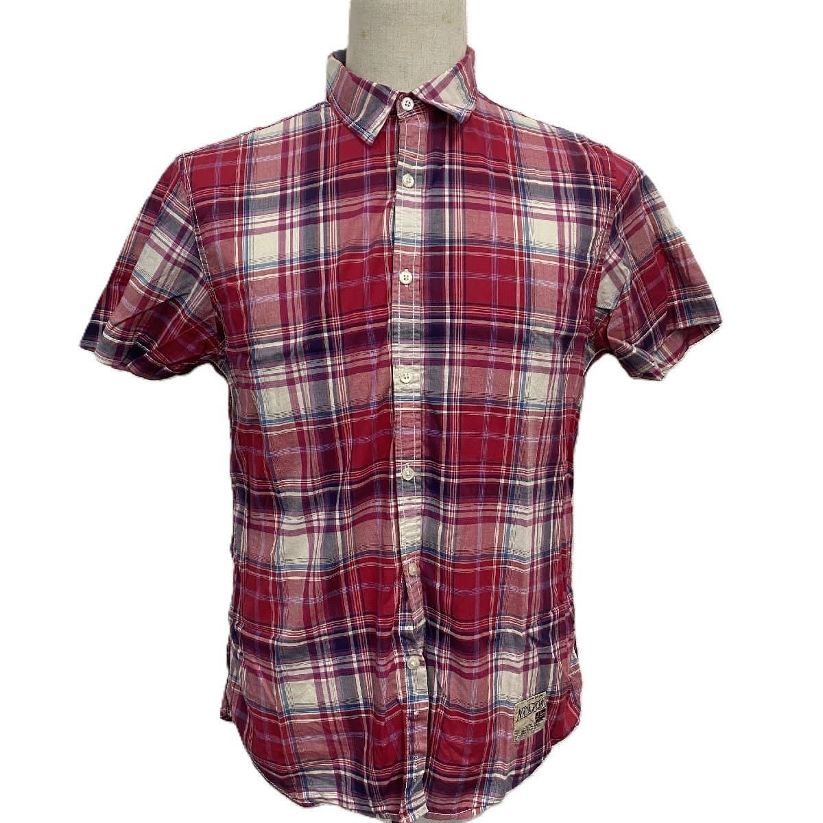 【NAPAPIJRI】ナパピリ シャツ 半袖シャツ チェック柄 チェックシャツ メンズ mens 羽織 ヴィンテージ 【古着】 — 1/8