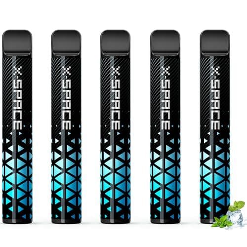 5本 ミントメンソール 電子タバコ 使い捨て VAPE シーシャ 10000回吸引 禁煙パイポ 爆煙 ベイプ ニコチン タールなし — 1/7