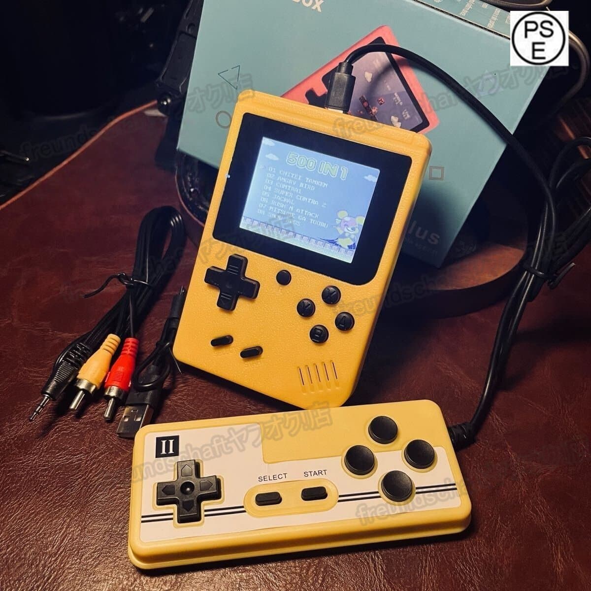 アウトドア 500in1携帯ゲーム機 ゲームパッド付き 2人同時プレイ可能 USB充電式 キャンプ 野外登山 zchw0616 — 1/6