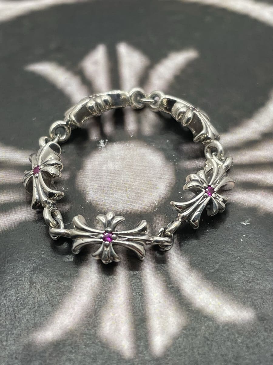 クロムハーツ TINY E CH PLS RING/タイニE CHプラス リング *29号* 指輪 シルバー925 天然パヴェ *CHROME HEARTS* — 1/6