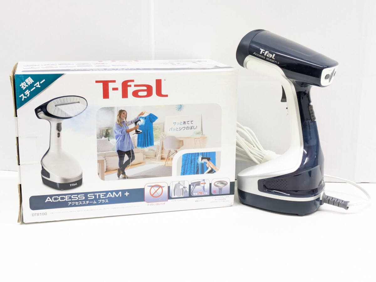 T-fal Access steam+ ティファール アクセススチーマープラス DT8100J0 衣類スチーマー ハンディアイロン 生活家電 箱付き #26358-O — 1/9