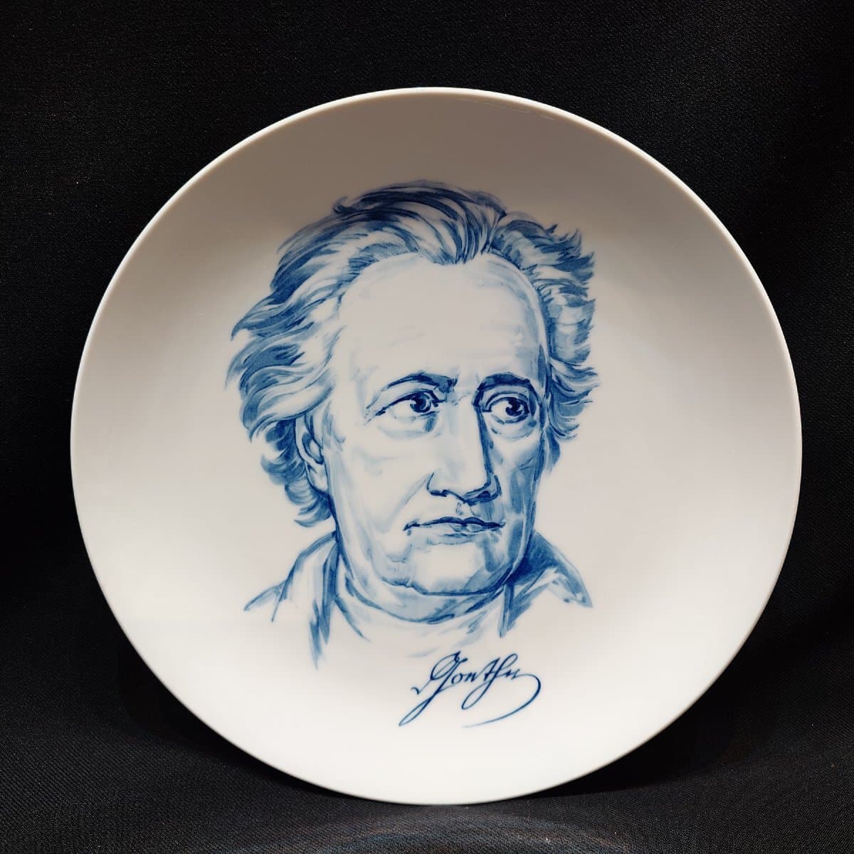 ★ Meissen マイセン ウォールプレート ヨハン ヴォルフガング フォン ゲーテ 1971 偉人シリーズ1 ドイツ 飾り皿 アンティーク 札幌発 — 1/10
