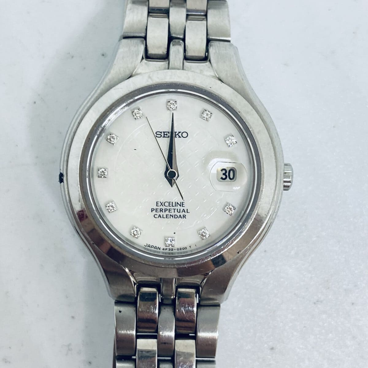 2610-110 SEIKO 4 F32-0150 腕時計 パーペチュアルカレンダー クォーツ セイコー チタン デイト アンティーク PERPETUAL CALENDAR — 1/7