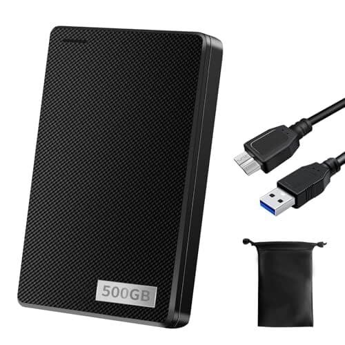 外付けハードディスク 外付けHDD 500GB テレビ録画 超高速データ転送 2.5インチ USB3.0に対応 Mac/PC♪ns — 1/8