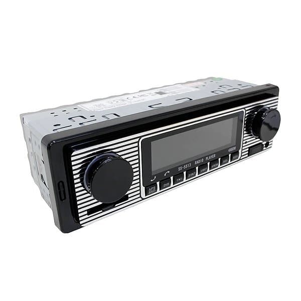 カーステレオ ラジオ オーディオ デッキプレーヤー 旧車 レトロ スタイル 1DIN USB MP3 FM Bluetooth FM 空冷VW ビートル カルマンギア 356 — 1/9