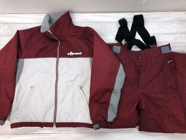 ellesse エレッセ スキーウェア スノーボード上下セットアップ2点セット エンジ L メンズ 表 ポリエステル100% 中わた ポリエステル100% — 1/10