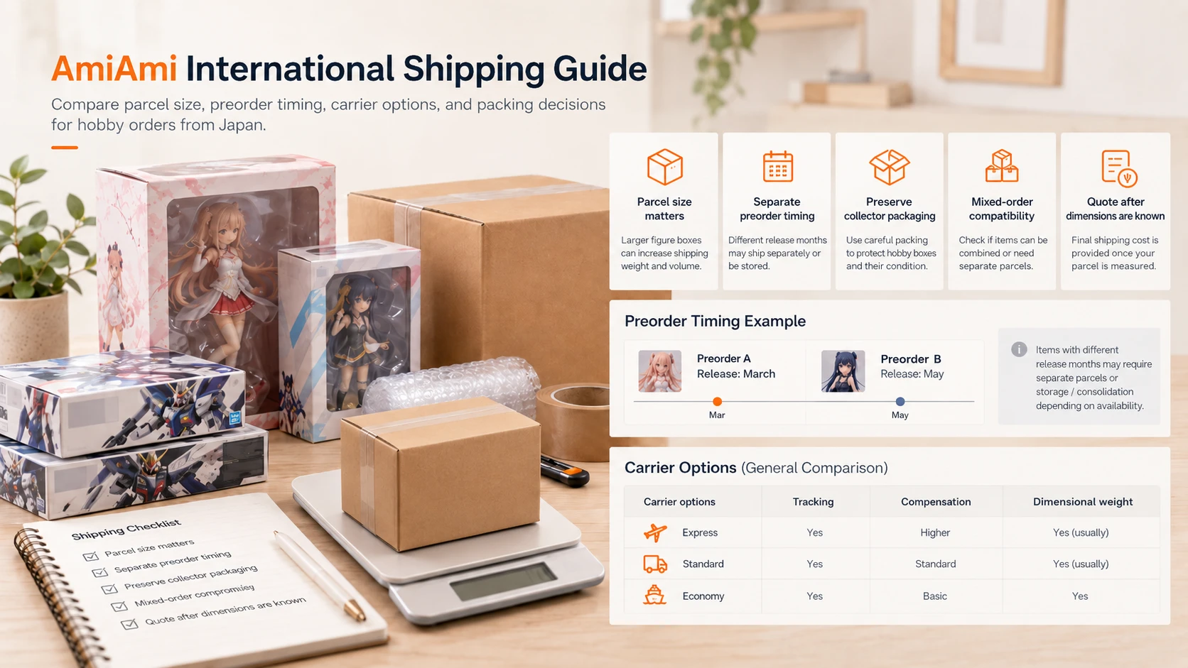 Japan Proxy Shopping visual guide for AmiAmi International Shipping Guide