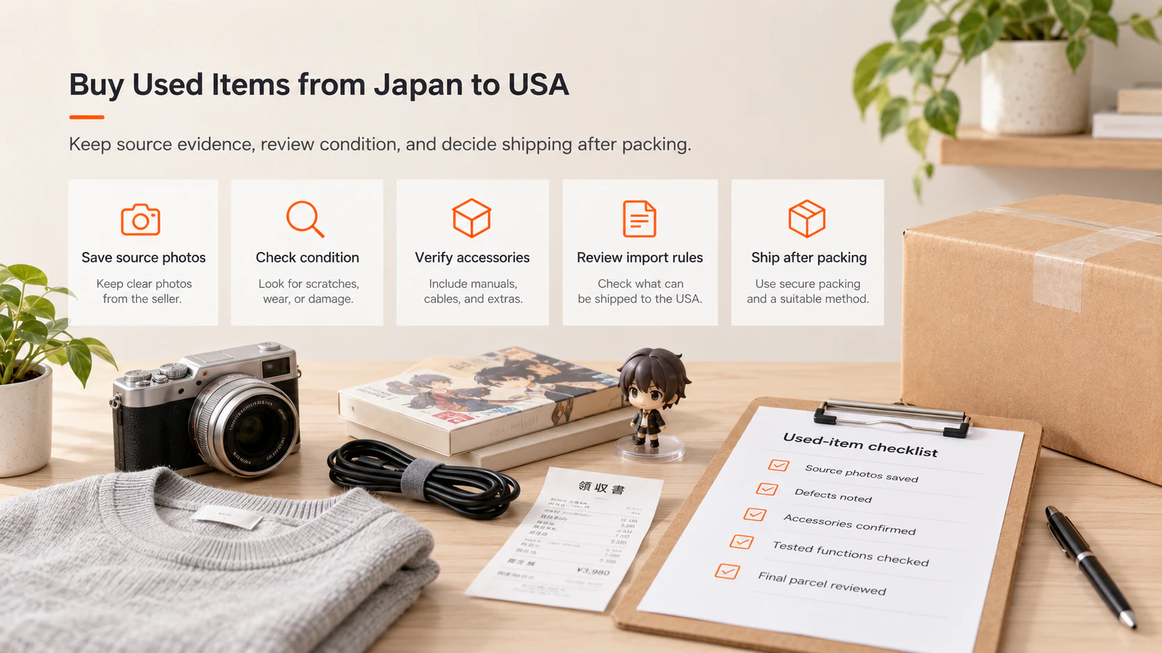 Japan Proxy Shopping visual guide for Buy Used Items from Japan to USA