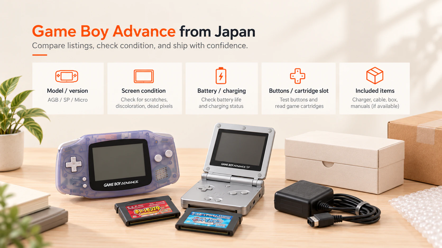 Japan Proxy Shopping visual guide for Game Boy Advance from Japan