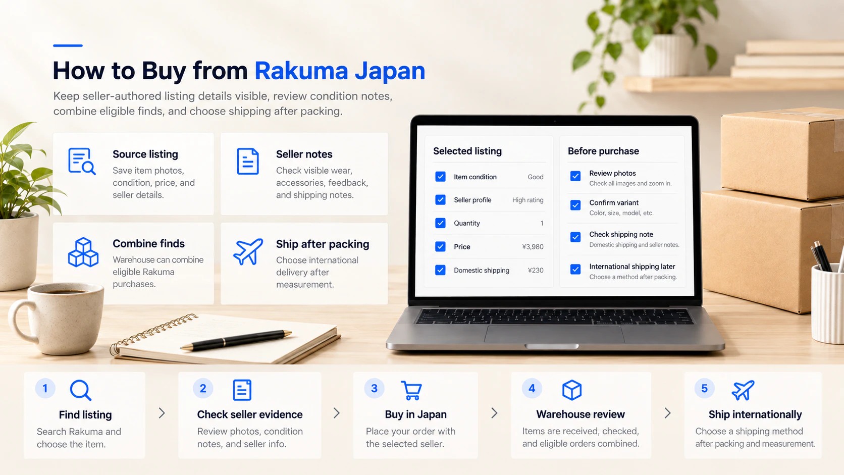 Japan Proxy Shopping guide for How to Buy from Rakuma Japan