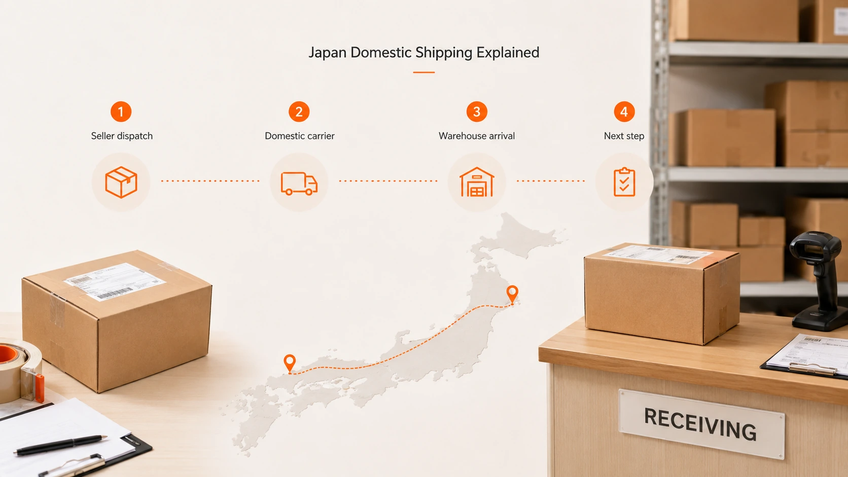 Japan Proxy Shopping visual guide for Japan Domestic Shipping in Proxy Orders