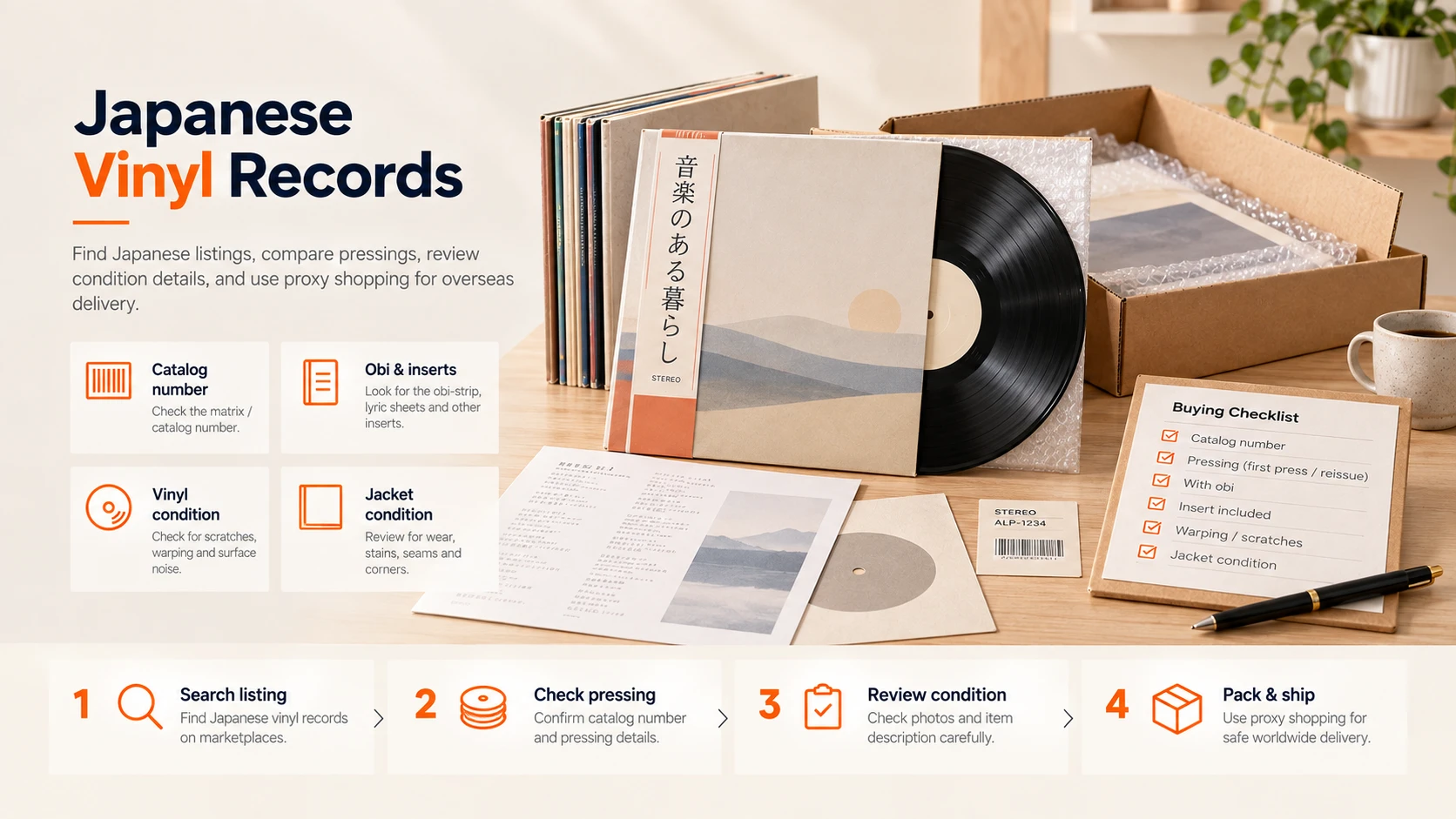 Japan Proxy Shopping visual guide for Japanese Vinyl Records